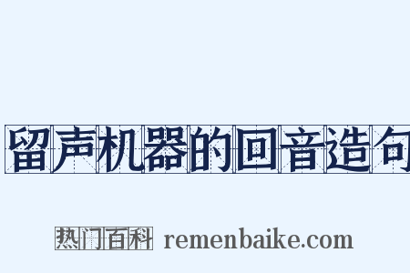留声机器的回音造句是什么意思的图片